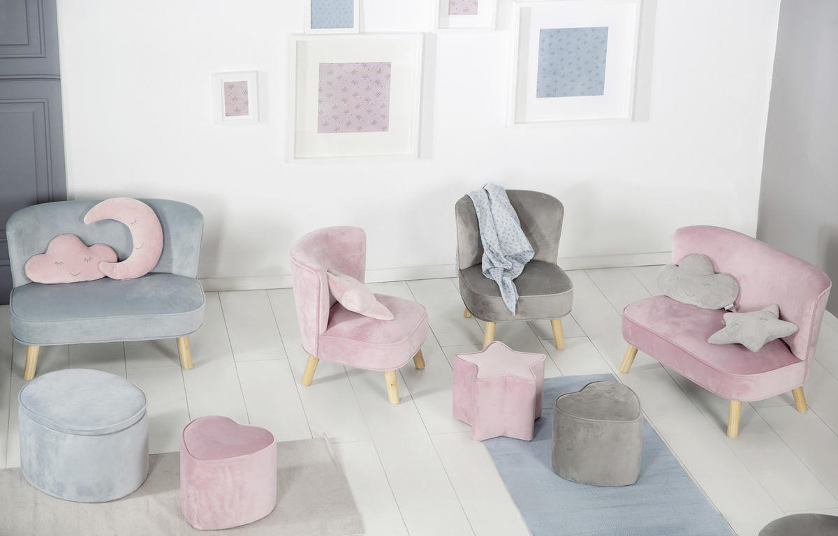 KINDERSOFA - Rosa, Basics, Textil (70/50/48cm) - Roba