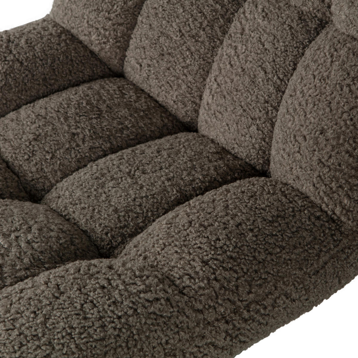 SESSEL in Teddystoff Dunkelgrün  - Dunkelgrün/Schwarz, Design, Textil/Metall (70/101/85cm) - Livetastic