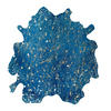 FLACHWEBETEPPICH Glam 410 Blau / Gold Blau, Goldfarben  - Blau/Goldfarben, KONVENTIONELL, Leder (1.35qm)