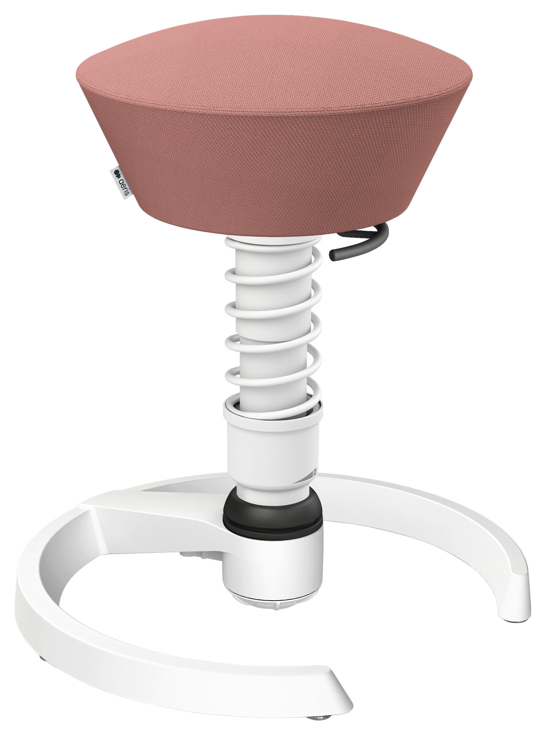 BÜROHOCKER Wollmischung Rosa, Weiß  - Rosa/Weiß, Basics, Textil/Metall (55/45,66/55cm) - Aeris