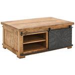 COUCHTISCH Mangoholz massiv 110/70/45 cm rechteckig Naturfarben, Schwarz  - Schwarz/Naturfarben, Design, Holz/Metall (110/70/45cm) - Ambia Home