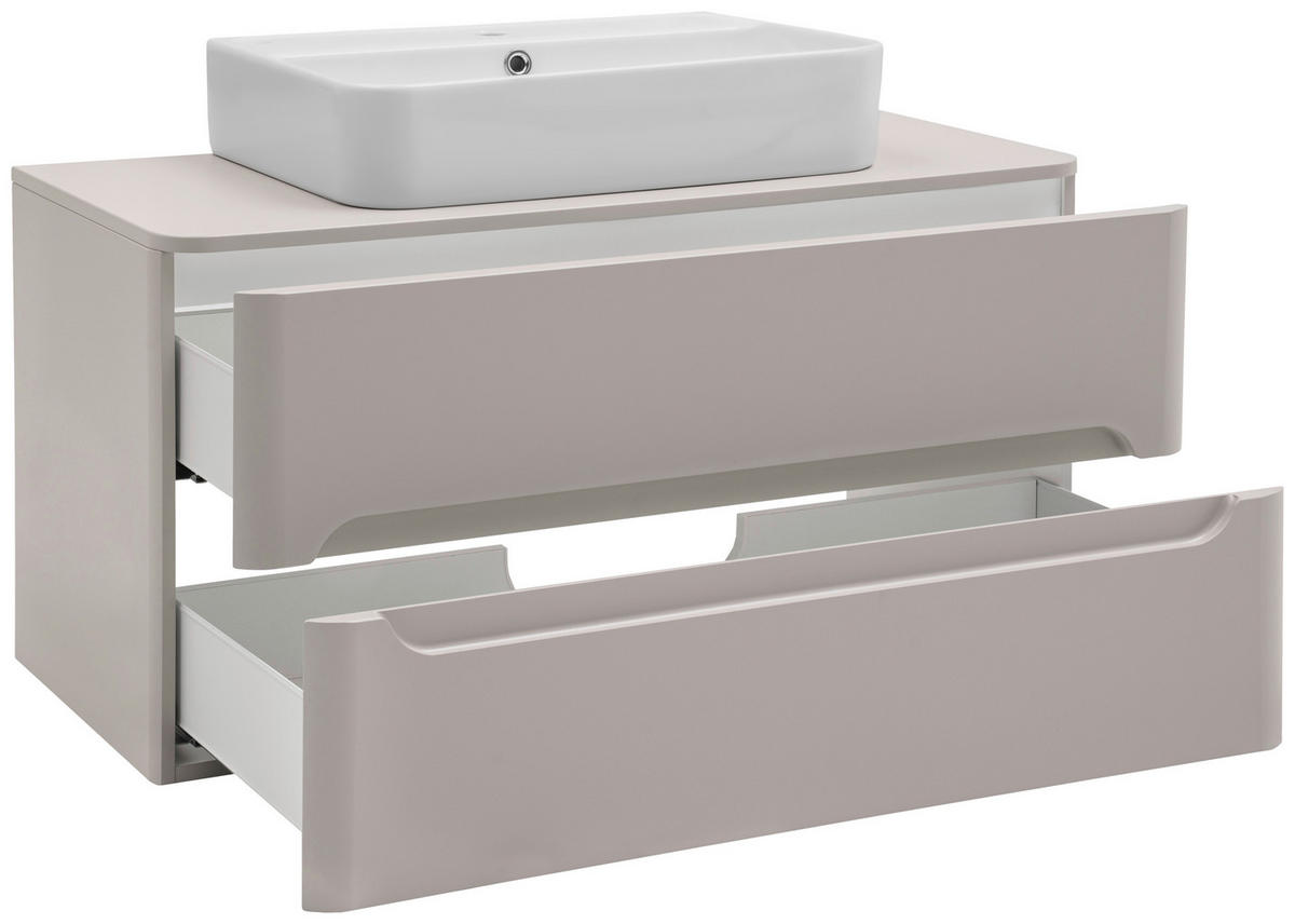 WASCHTISCHKOMBI 101 cm  - Kaschmir/Weiß, KONVENTIONELL, Keramik/Holzwerkstoff (101cm) - Xora