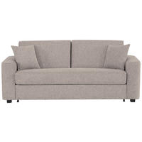 SCHLAFSOFA in Webstoff Taupe  - Taupe/Schwarz, Design, Kunststoff/Textil (205/83/100cm) - Xora