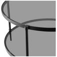 COUCHTISCH in Metall, Glas 80/80/42,5 cm  - Schwarz/Grau, MODERN, Glas/Metall (80/80/42,5cm) - Carryhome