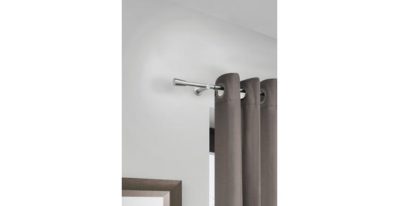 VORHANGSTANGENSET 100-190 cm  - Edelstahlfarben, Design, Metall (100-190cm) - Homeware