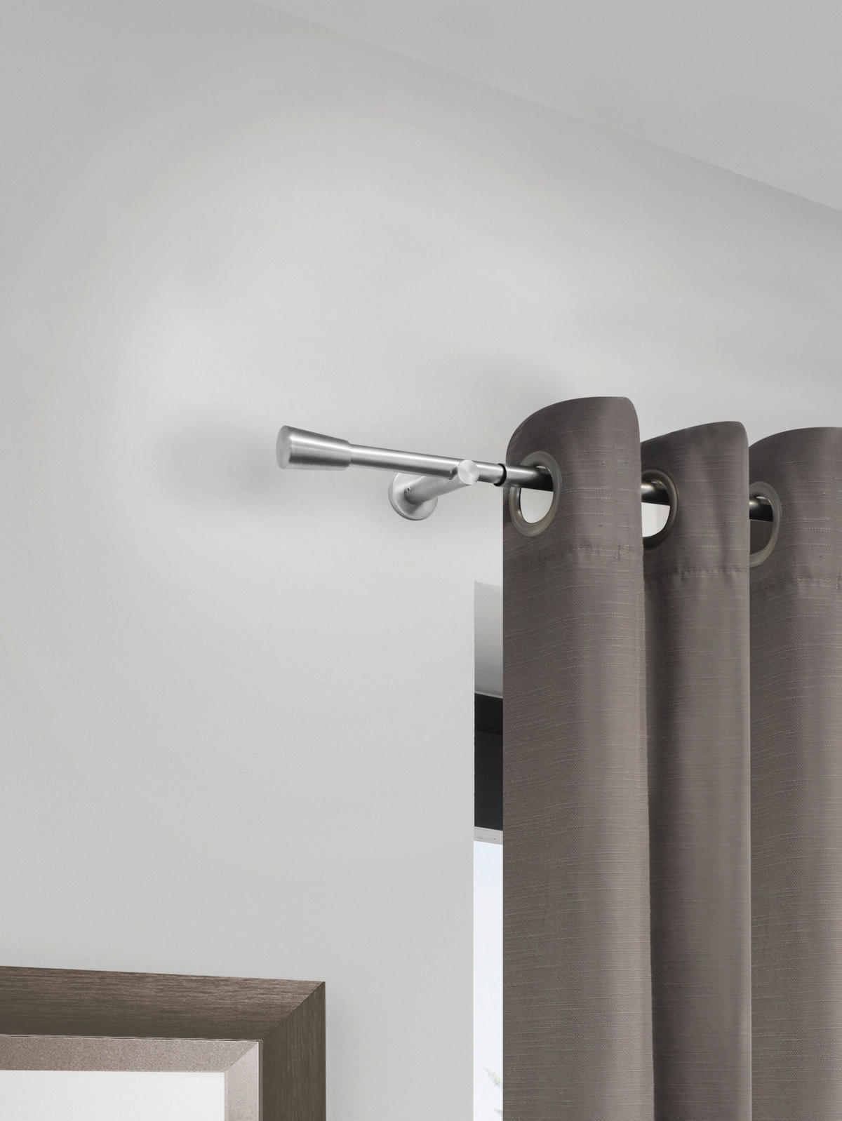 FÜGGÖNYKARNIS SZETT 100-190 cm  - nemesacélszínű, Design, fém (100-190cm) - Homeware