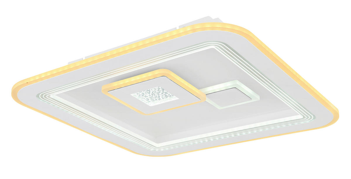 STROPNA LED-SVETILKA   //2700-6500 K/230 V/ - bela/opal, Design, kovina/umetna masa (46,6/46,6/7,4cm) - Globo