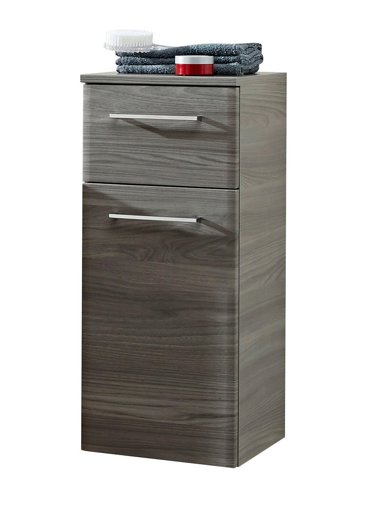 DULAP INFERIOR 30/72/33 cm  - culoare crom/gri, Konventionell, sticlă/material pe bază de lemn (30/72/33cm) - Xora