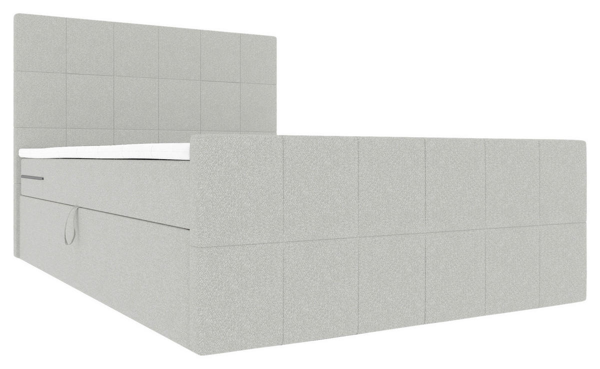 BOXBETT 120/200 cm  in Hellgrau  - Hellgrau, KONVENTIONELL, Kunststoff/Textil (120/200cm) - Boxxx