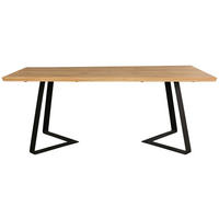 STOL ZA BLAGOVAONICU  boje hrasta  drvo      - boje hrasta/crna, Konvencionalno, drvo/metal (200/100/76cm) - Hom`in