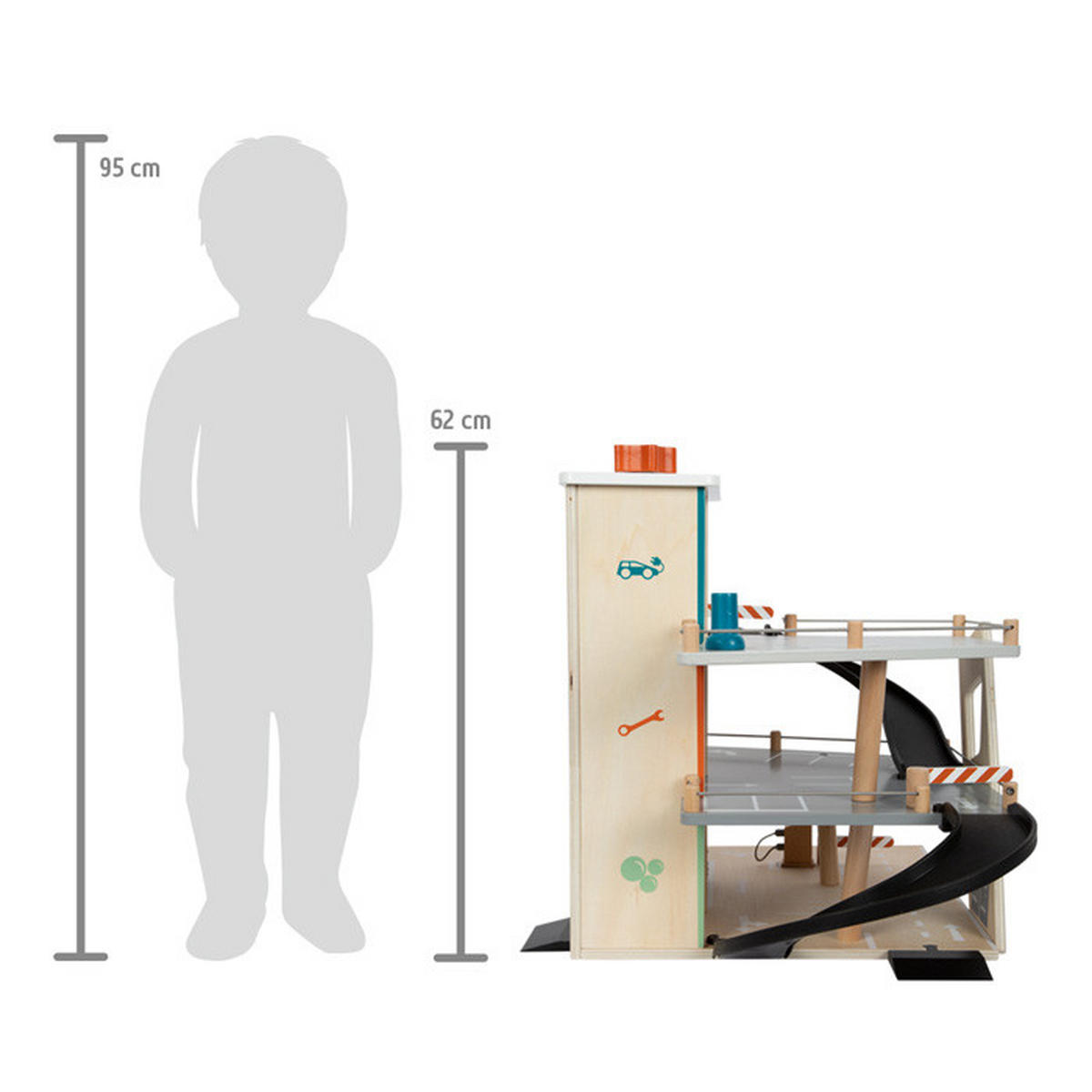 PARKGARAGE  - Multicolor, Basics, Holz/Kunststoff (62/43/36cm) - small foot