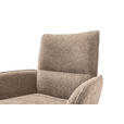 ARMLEHNSTUHL  in Stahl Webstoff  - Creme/Schwarz, Design, Textil/Metall (62/92/65cm) - Novel