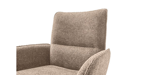 ARMLEHNSTUHL  in Stahl Webstoff  - Creme/Schwarz, Design, Textil/Metall (62/92/65cm) - Novel