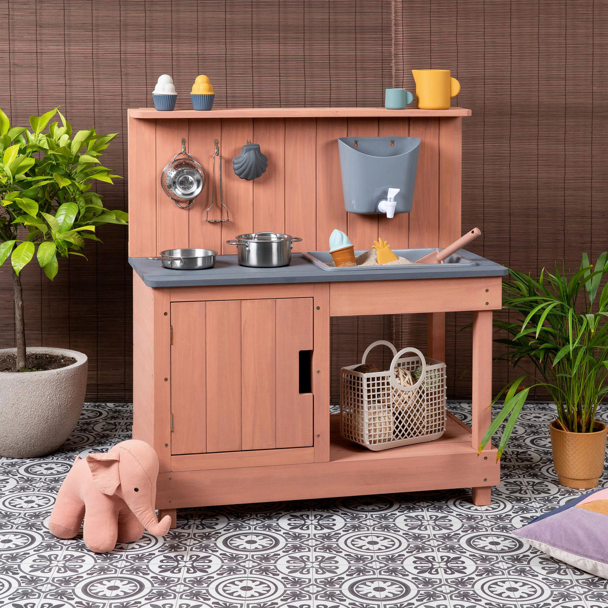 MATSCHKÜCHE Holz Altrosa  - Altrosa, Basics, Holz (80/40/90cm) - MUDDY BUDDY