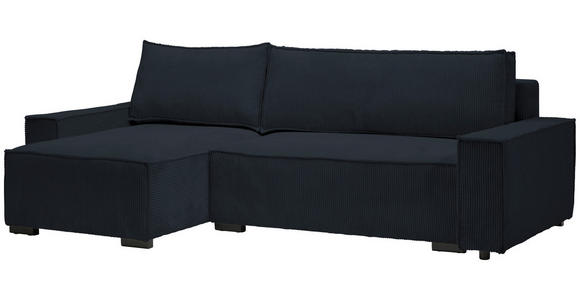 ECKSOFA in Cord, Webstoff Schwarz  - Schwarz, MODERN, Holz/Textil (157/265cm) - Carryhome