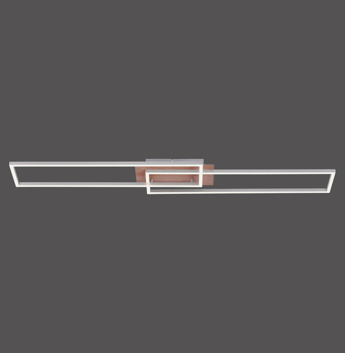 LED SVJETILJKA STROPNA Iven  - boje hrasta/boje nikla, Design, metal/plastika (110/25/7cm)