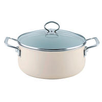 POSODA ZA KUHANJE Avorio  železo   - barve šampanjca, Basics, kovina/steklo (24cm) - Riess