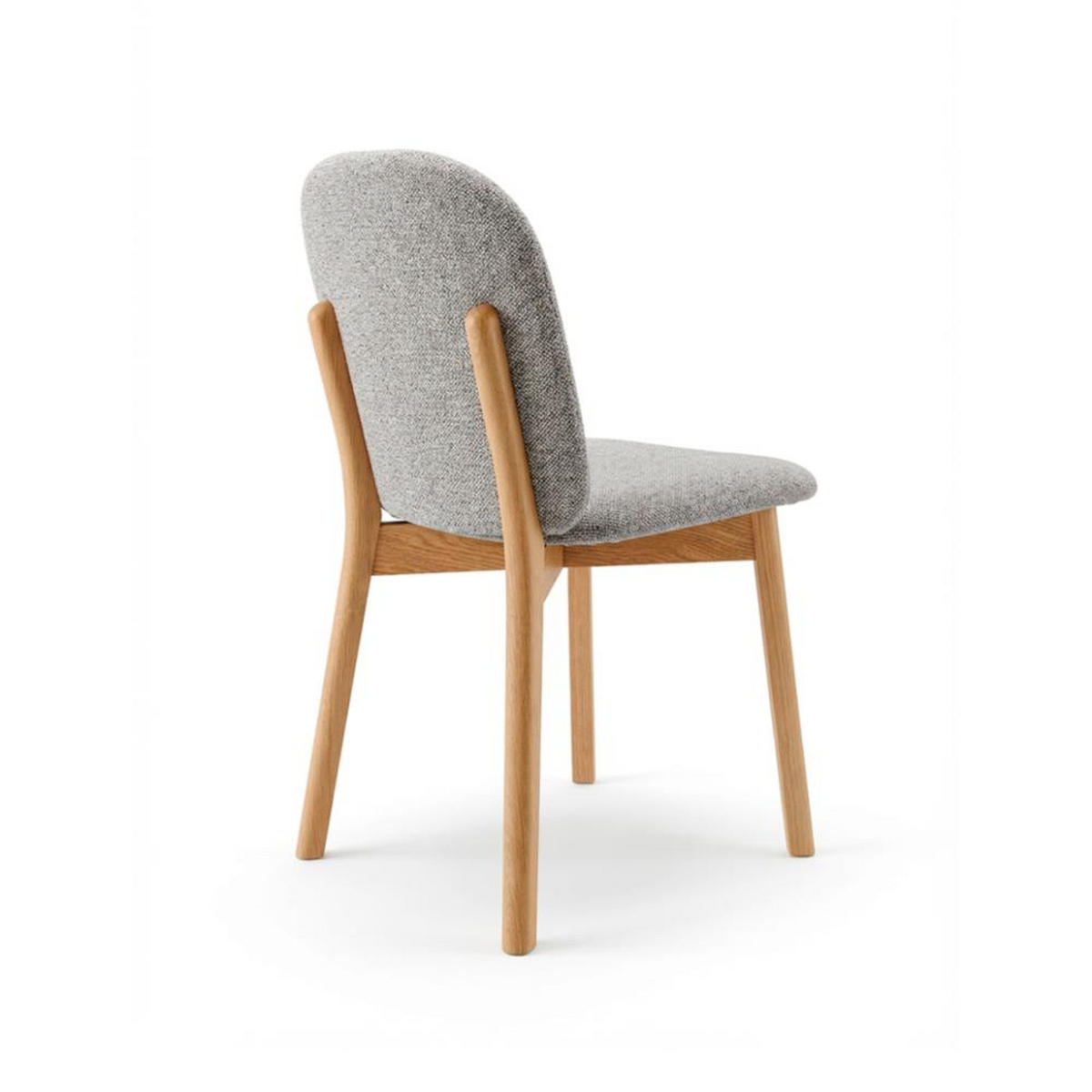 STOL  läderutbud, tygutbud   grå, ekfärgad  - grå/ekfärgad, Design, trä/textil (46/81/57cm) - Skovby
