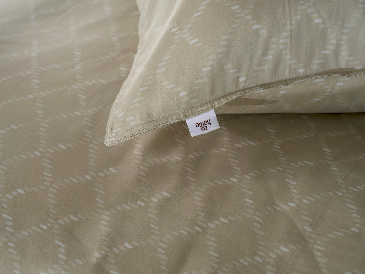 BETTWÄSCHE 2-teilig Linea-di-Satinado Makosatin 135/200 cm  - Sandfarben, Basics, Textil (135/200cm)