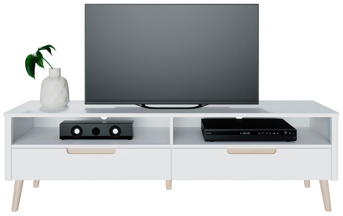 LOWBOARD 150,5/45/42 cm  - Weiß, KONVENTIONELL, Holz/Holzwerkstoff (150,5/45/42cm) - MID.YOU