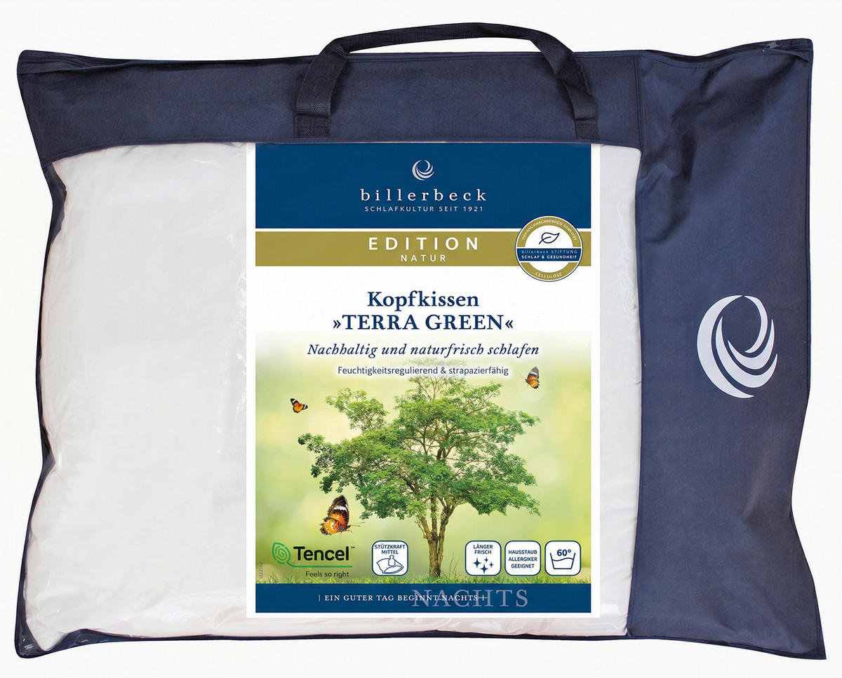 KOPFPOLSTER 40/80 cm Polyester, Lyocell  - Weiß, Basics, Textil (40/80cm) - Billerbeck