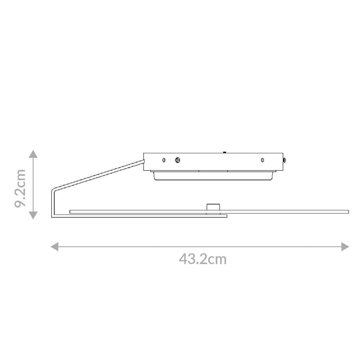 LED-WANDLEUCHTE - Schwarz, Design, Glas/Metall (43,2/9,2cm) - Elstead Lighting
