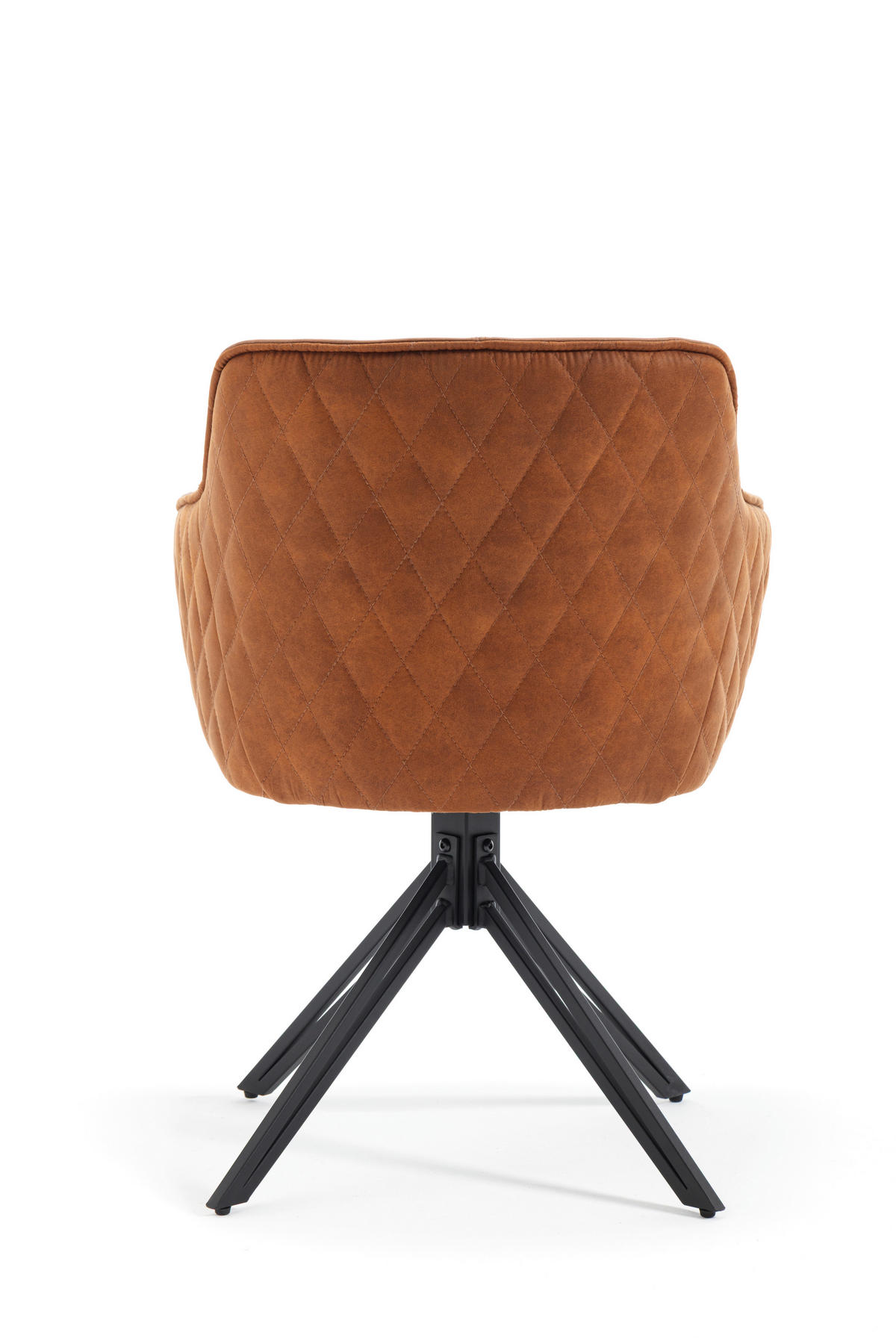 ARMLEHNSTUHL  Sitzfläche 180° drehbar, automatische Rückholfunktion Mikrofaser Echtleder  - Schwarz/Braun, MODERN, Leder/Textil (59/82/62cm) - MID.YOU