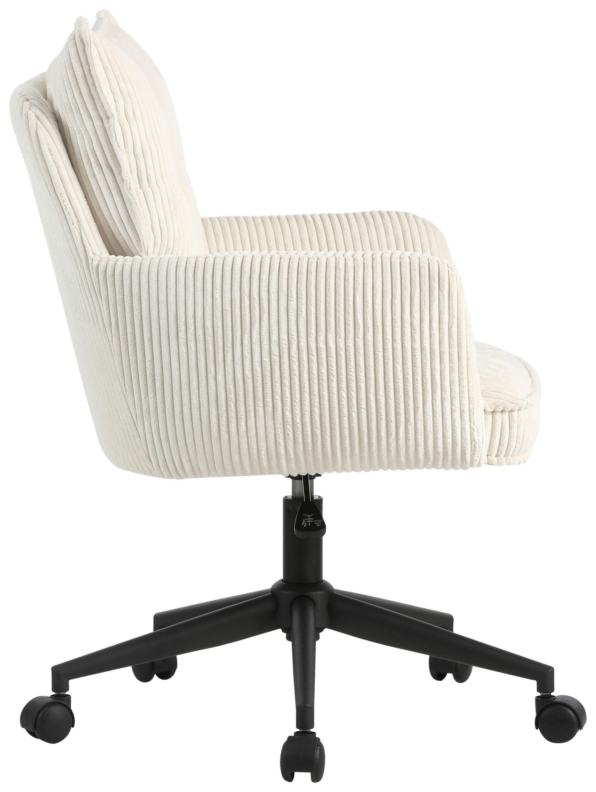 FORGÓSZÉK  kord krémszínű, fekete  - krémszínű/fekete, Design, műanyag/textil (58/84,5-92/64cm) - Carryhome