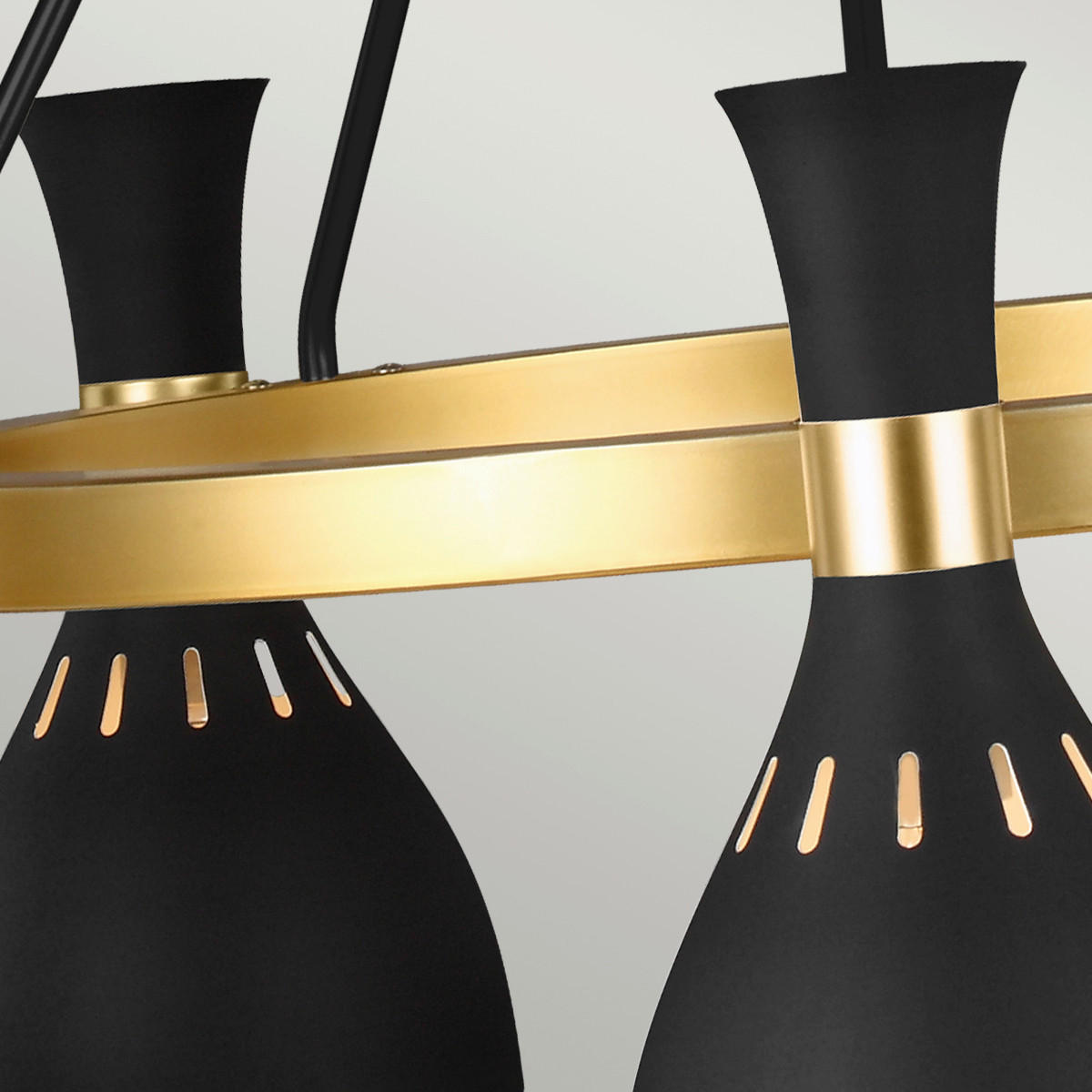 KRONLEUCHTER 81.3/89.3  cm    - Messingfarben/Schwarz, Konventionell, Metall (81.3/89.3 cm) - Elstead Lighting