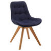 STUHL  in Flachgewebe  - Dunkelblau, Konventionell, Holz/Textil (56/84/63cm) - Carryhome