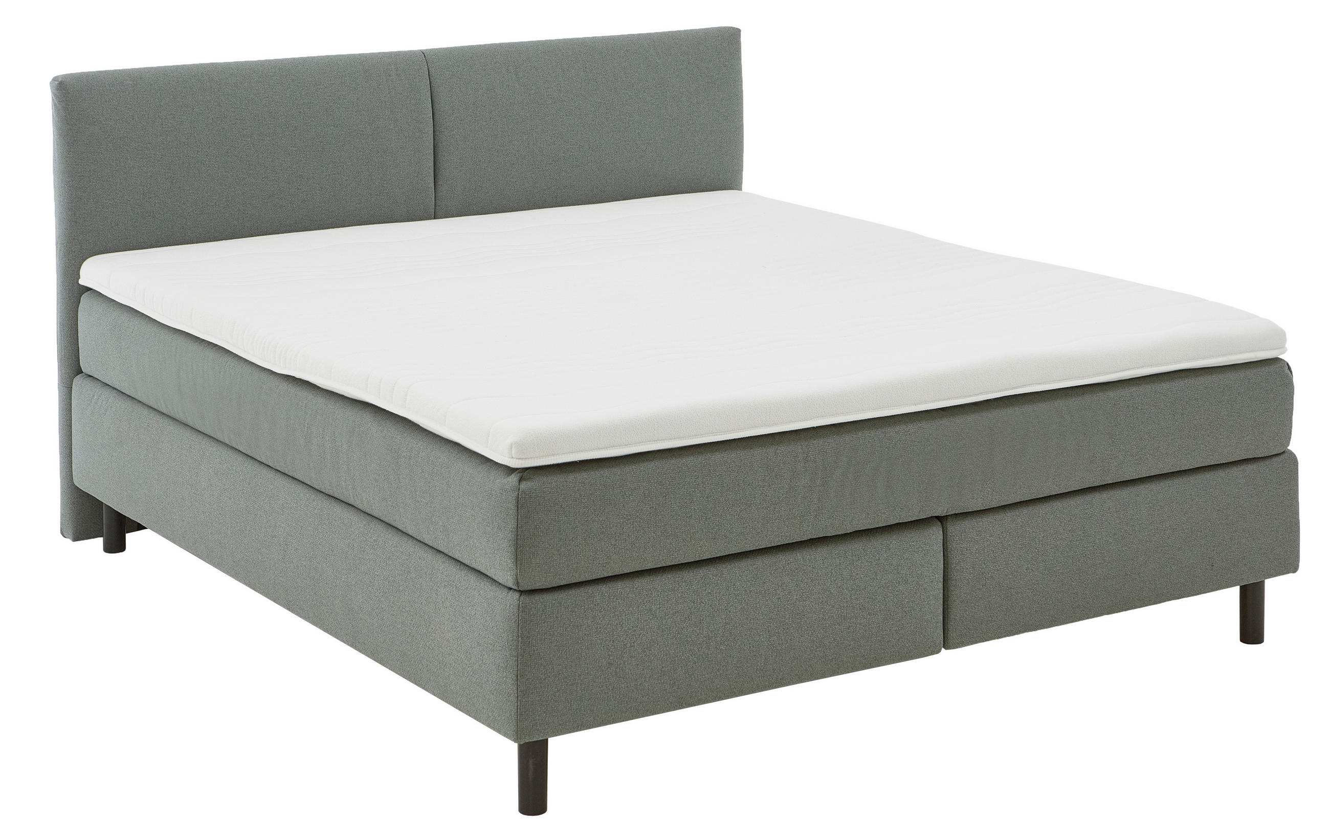 BOXSPRINGBETT 160/200 cm  in Salbeigrün  - Salbeigrün/Schwarz, MODERN, Kunststoff/Textil (160/200cm) - Beldomo - Sleep