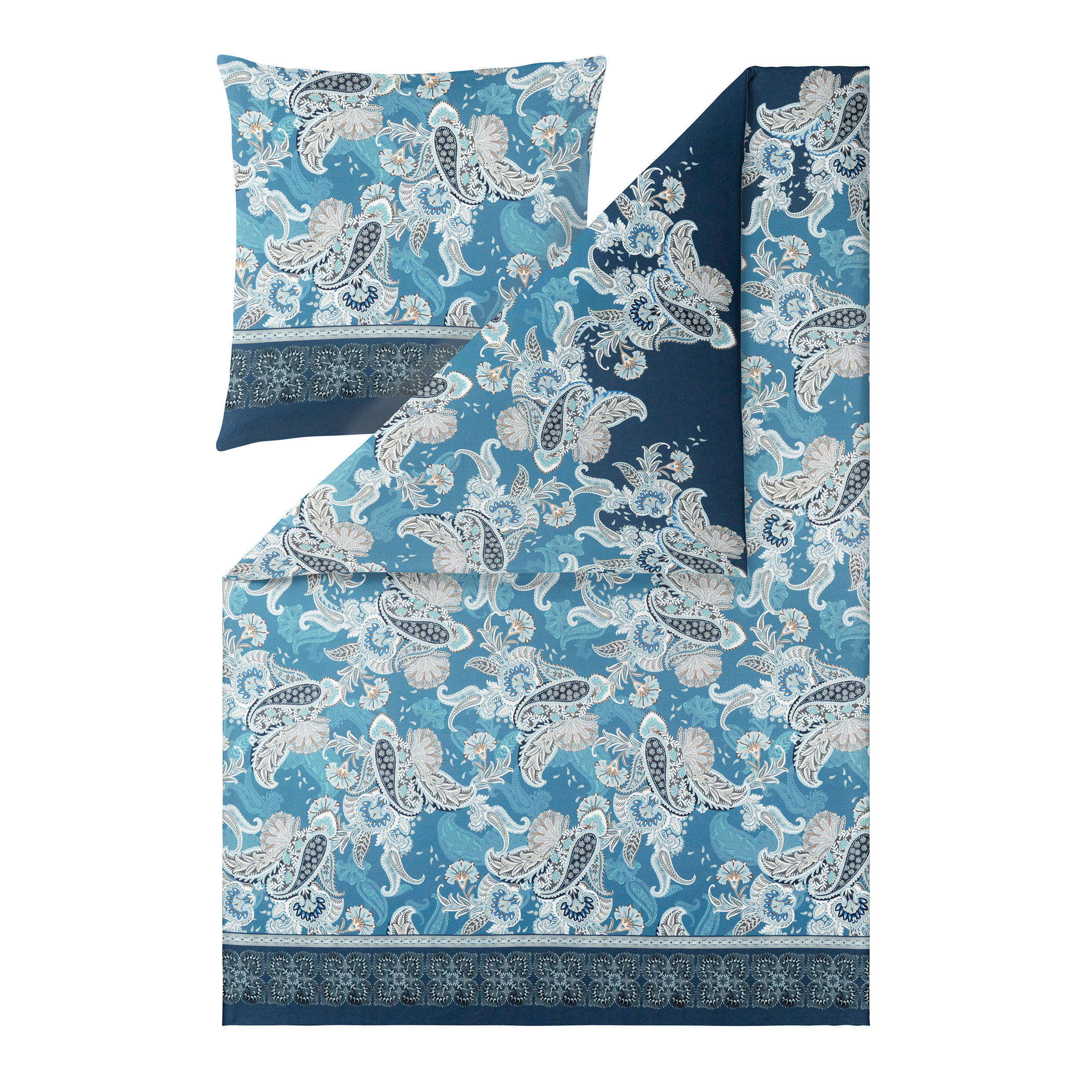 BETTWÄSCHE 2-teilig Atelier Interlock-Jersey 155/220 cm  - Dunkelblau, Design, Textil (155/220cm) - Estella