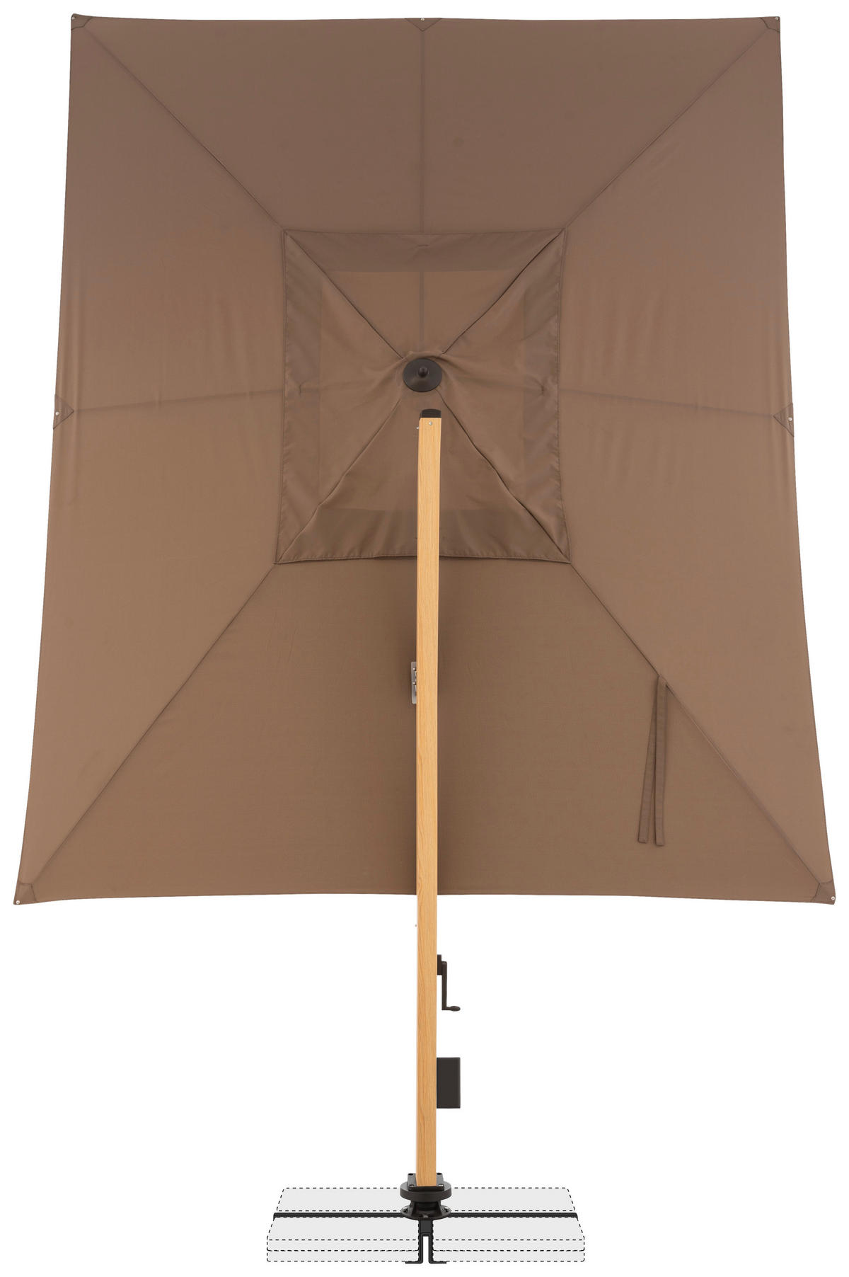 AMPELSCHIRM 400x300 cm Greige  - Greige/Eichefarben, Basics, Textil/Metall (400/300cm) - Doppler