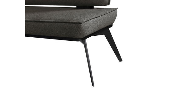 SITZBANK 173/90/65 cm Webstoff Schwarz Buche massiv - Schwarz, Basics, Holz/Textil (173/90/65cm) - Carryhome