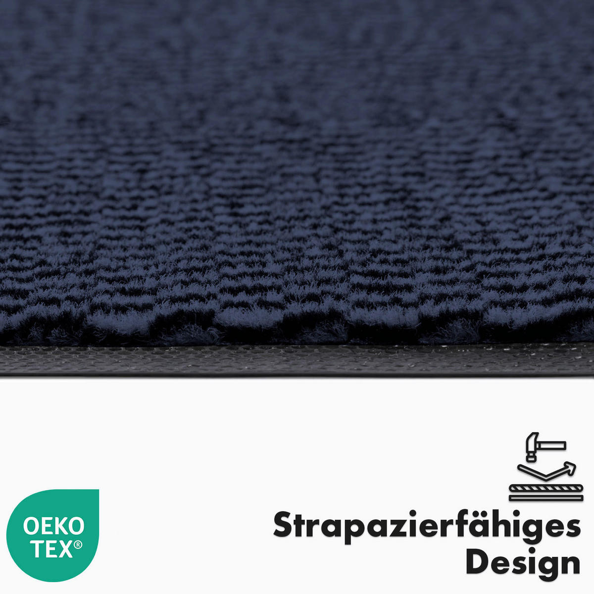 SCHMUTZFANGMATTE 80/120 cm  - Blau, Basics, Kunststoff/Textil (80/120cm) - Floordirekt