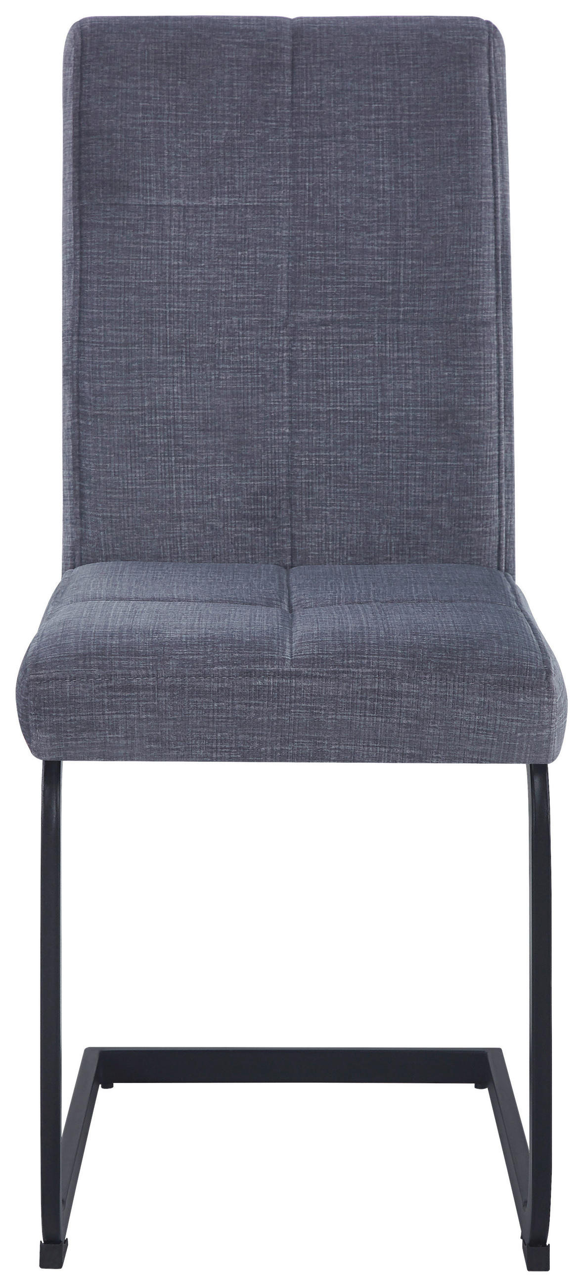 SCHWINGSTUHL  in Eisen Leinenoptik  - Dunkelgrau/Schwarz, KONVENTIONELL, Textil/Metall (41/98/55cm) - MID.YOU