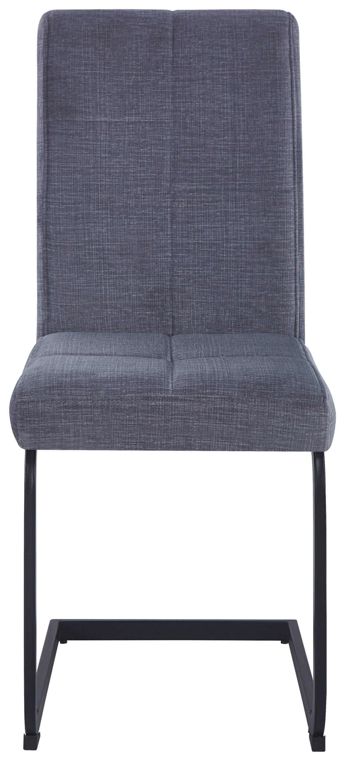 SCHWINGSTUHL  in Eisen Leinenoptik  - Dunkelgrau/Schwarz, KONVENTIONELL, Textil/Metall (41/98/55cm) - MID.YOU