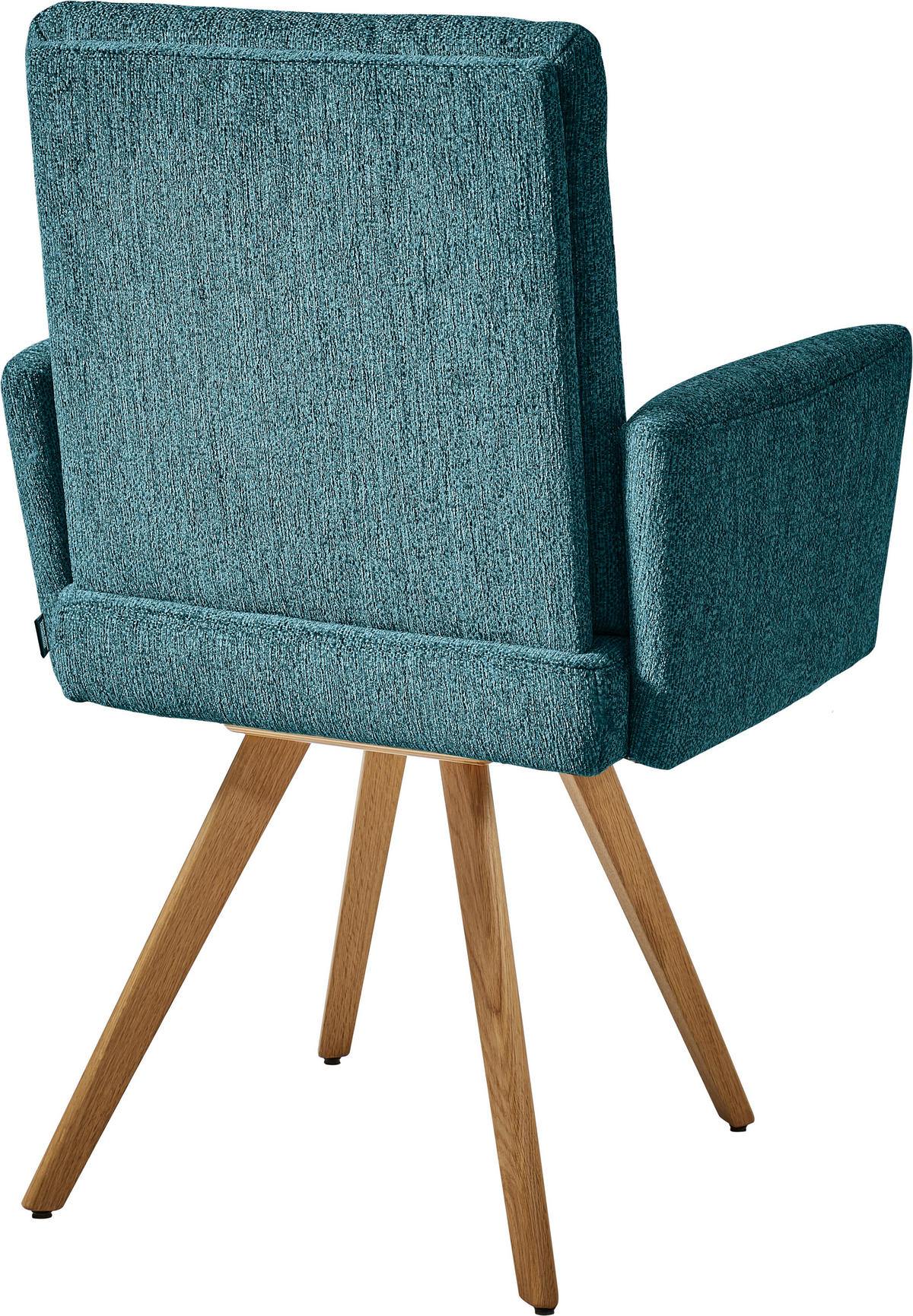 ARMLEHNSTUHL  in Chenille  - Eichefarben/Hellblau, Design, Holz/Textil (56/92/60cm) - Dieter Knoll
