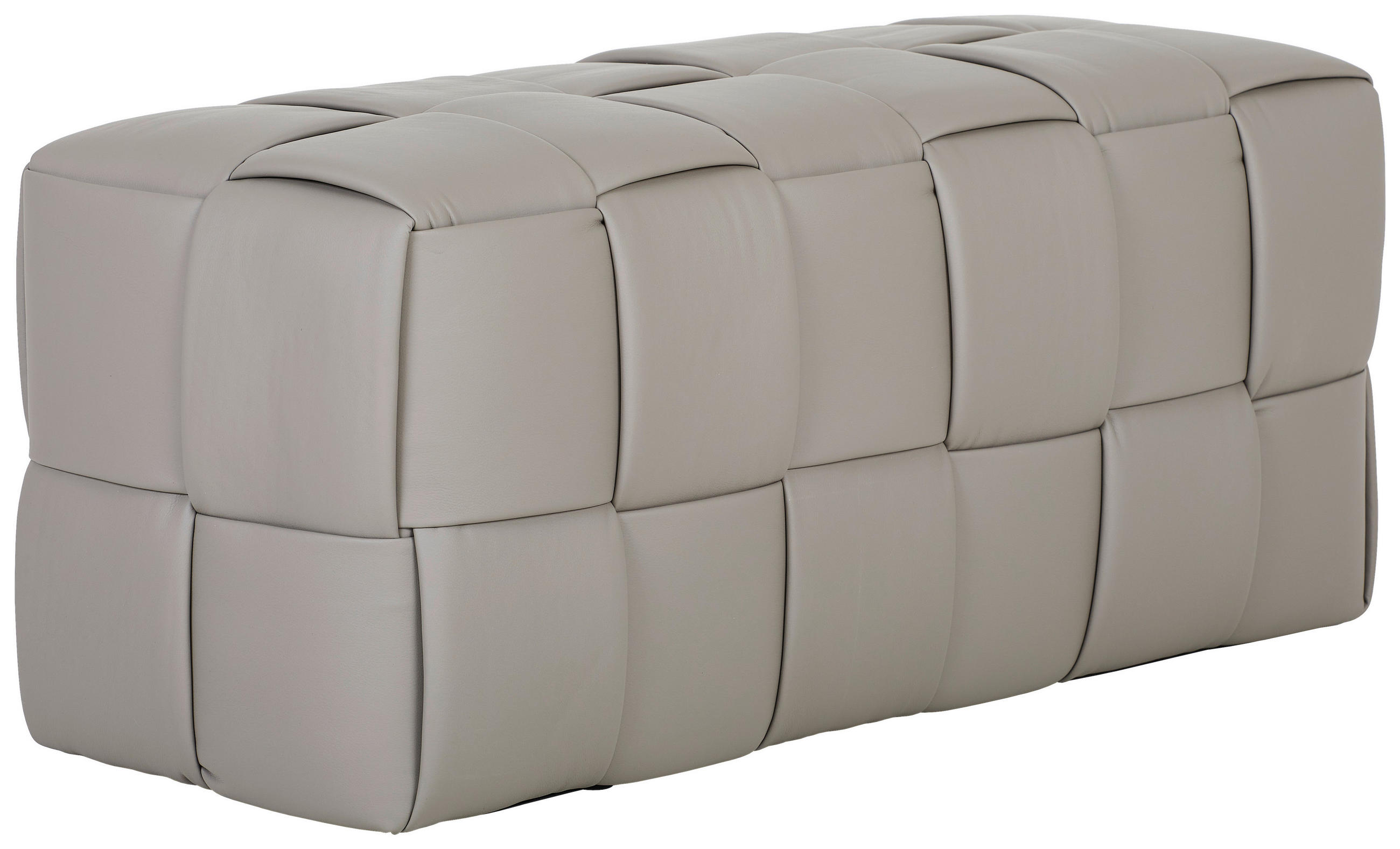 HOCKERBANK 102/42/42 cm Samt Taupe  - Taupe, Trend, Textil (102/42/42cm) - Xora