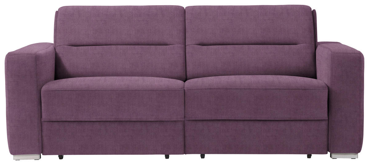SCHLAFSOFA in Textil Beere  - Beere, Konventionell, Textil/Metall (202/86/92cm) - Sedda
