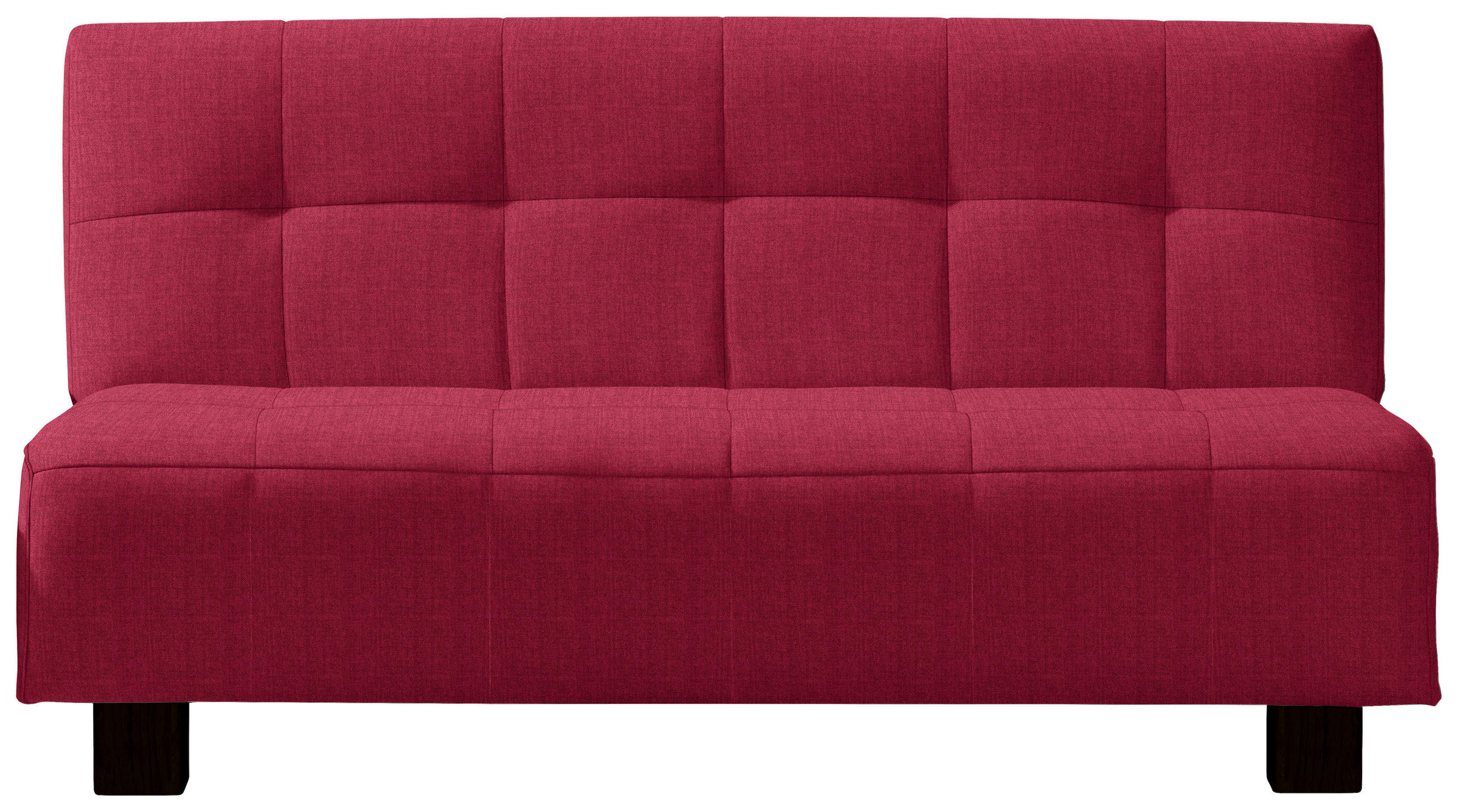 SCHLAFSOFA in Textil Rot  - Rot/Schwarz, Design, Textil/Metall (165/92/102cm) - Novel