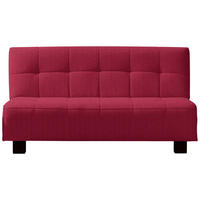 SCHLAFSOFA Rot  - Rot/Schwarz, Design, Textil/Metall (165/92/102cm) - Novel