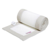 NESTCHEN babybay Nestchen 3D Mesh  - Grauweiß, Basics, Naturmaterialien (200/24/2cm) - Tobi