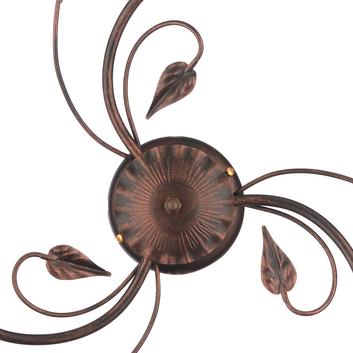DECKENLEUCHTE 4716 LILIANA 50/20 cm   - Bronzefarben, KONVENTIONELL, Glas/Metall (50/20cm)