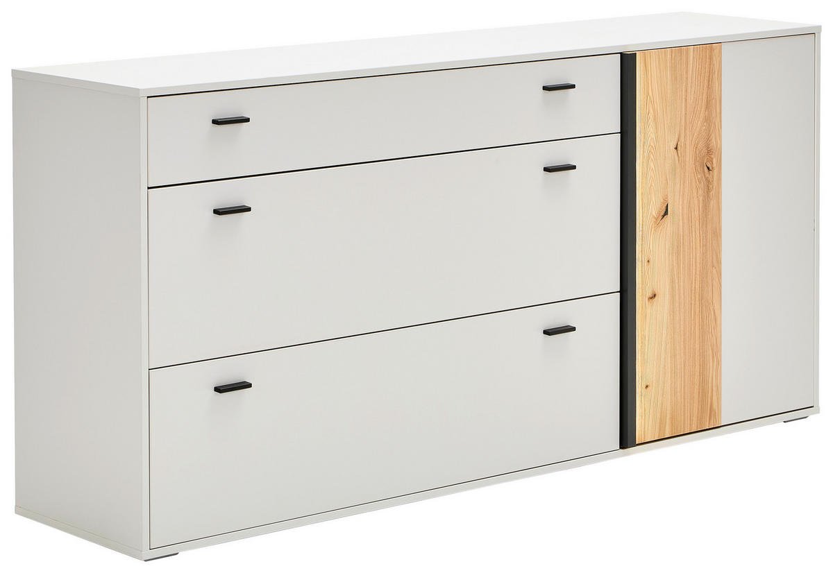 SIDEBOARD Eschefarben, Hellgrau  183/88,2/43,8 cm  - Anthrazit/Eschefarben, KONVENTIONELL, Holz/Holzwerkstoff (183/88,2/43,8cm) - Hom`in