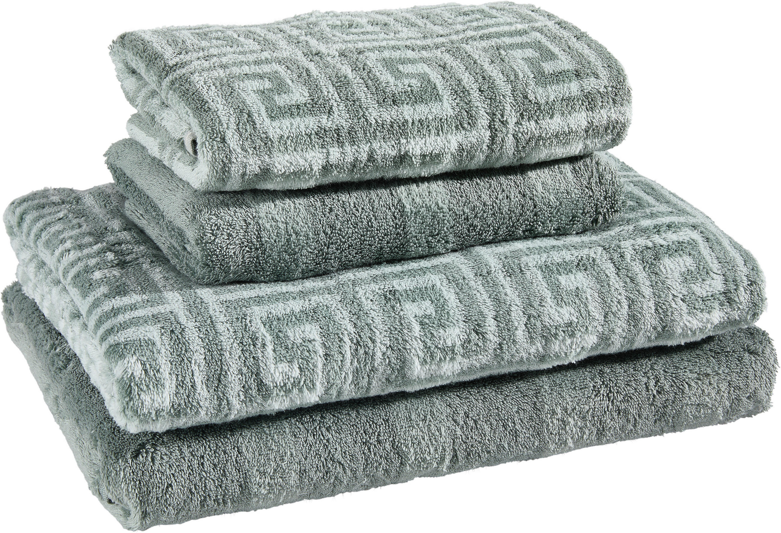 FROTTIERSET Grün 4-teilig  - Grün, Basics, Textil - Cawoe