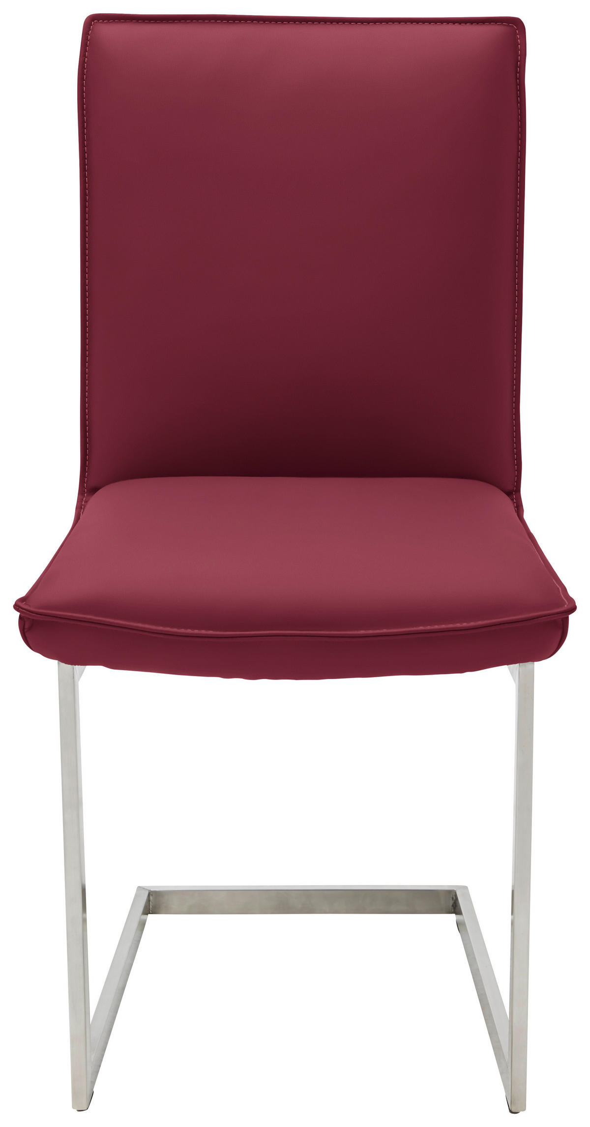 SCHWINGSTUHL  in Nickel Echtleder pigmentiert  - Edelstahlfarben/Beige, Design, Leder/Metall (48/93/65cm) - Ambiente