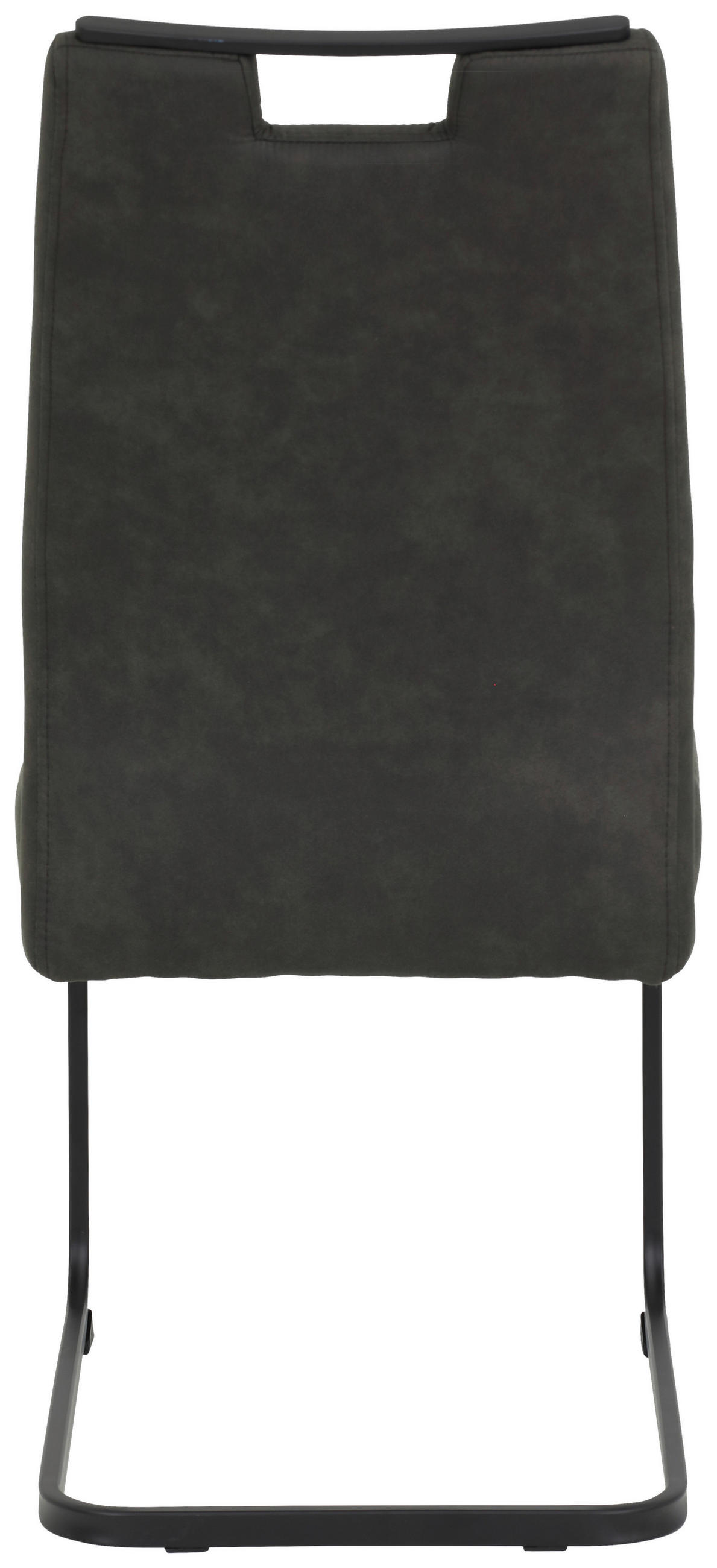 SCHWINGSTUHL-SET 2 Stück  in Stahl Mikrofaser  - Anthrazit/Schwarz, MODERN, Textil/Metall (49/100/61cm) - MID.YOU