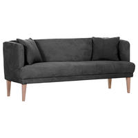 SITZBANK 210/83/70 cm Cord Anthrazit, Grau, Eichefarben Holz  - Eichefarben/Anthrazit, Design, Holz/Textil (210/83/70cm) - Landscape