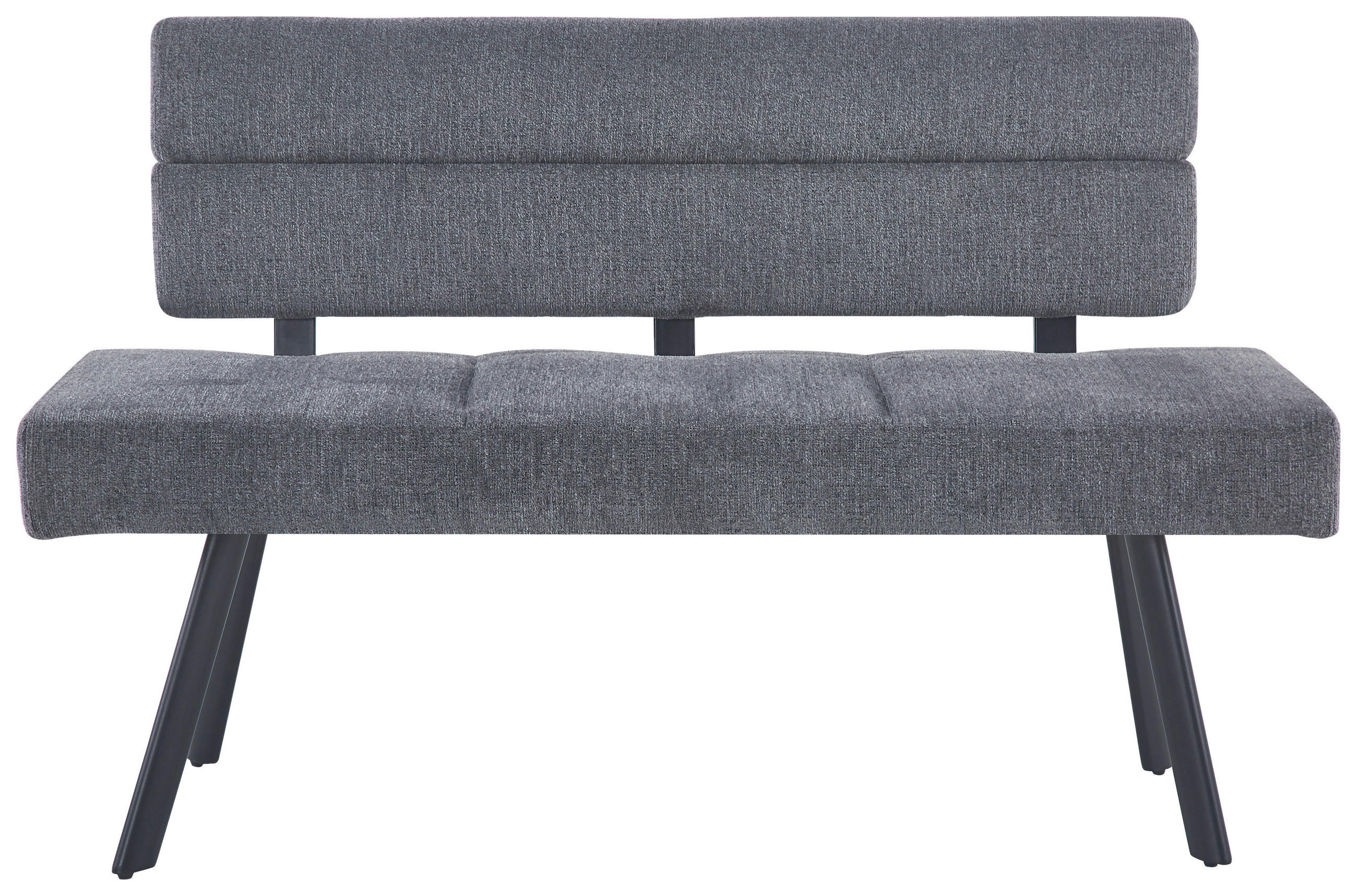 SITZBANK in Metall, Textil Anthrazit  - Anthrazit/Schwarz, KONVENTIONELL, Textil/Metall (140/88/62cm) - MID.YOU